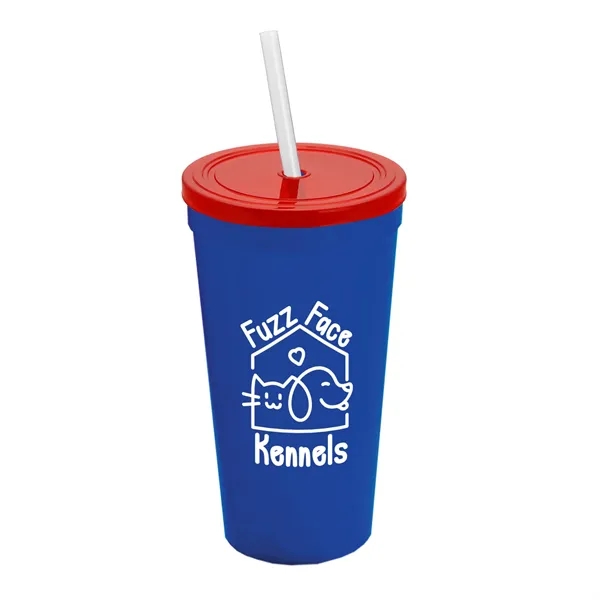 24 Oz. Stadium Cup With Straw And Lid... from ASI 40480 Koozie Group