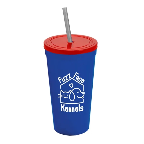 24 Oz. Stadium Cup With Straw And Lid... from ASI 40480 Koozie Group