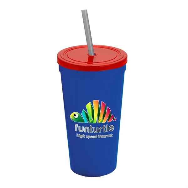 24 Oz. Stadium Cup With Straw And Lid... from ASI 40480 Koozie Group