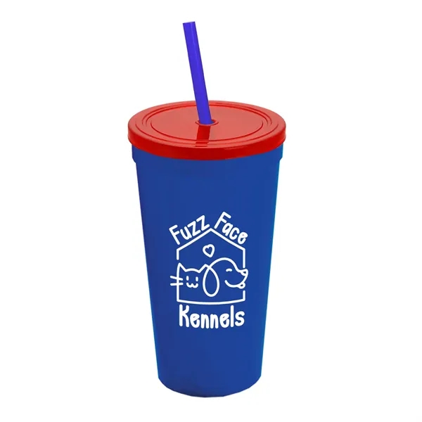 24 Oz. Stadium Cup With Straw And Lid... from ASI 40480 Koozie Group