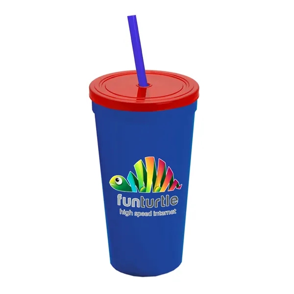 24 Oz. Stadium Cup With Straw And Lid... from ASI 40480 Koozie Group