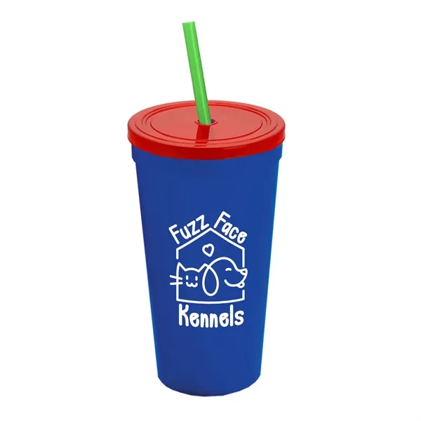 24 Oz. Stadium Cup With Straw And Lid... from ASI 40480 Koozie Group