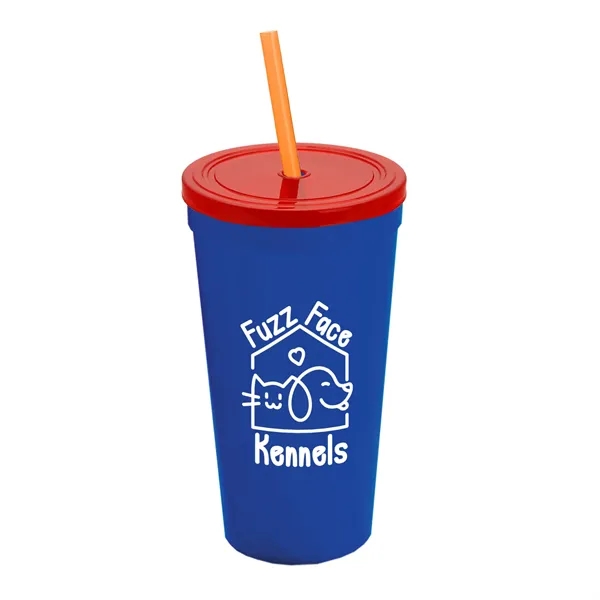 24 Oz. Stadium Cup With Straw And Lid... from ASI 40480 Koozie Group