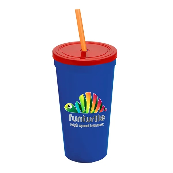 24 Oz. Stadium Cup With Straw And Lid... from ASI 40480 Koozie Group
