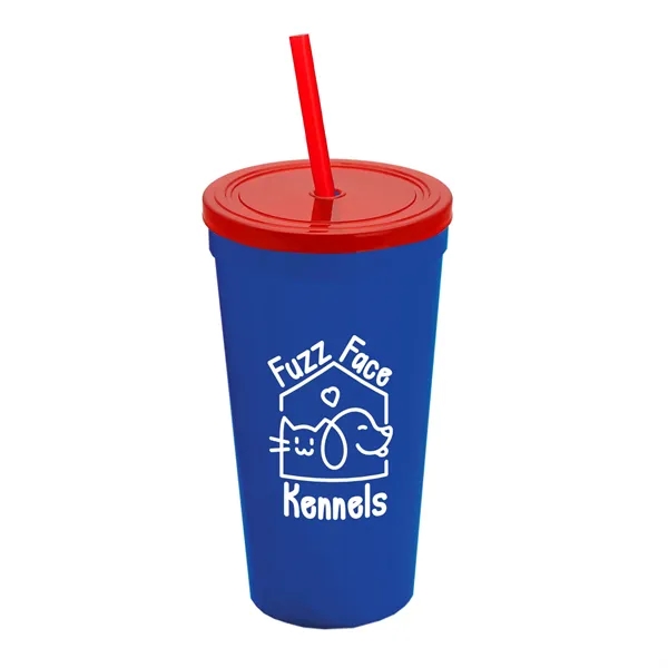 24 Oz. Stadium Cup With Straw And Lid... from ASI 40480 Koozie Group