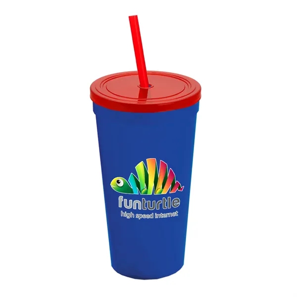 24 Oz. Stadium Cup With Straw And Lid... from ASI 40480 Koozie Group