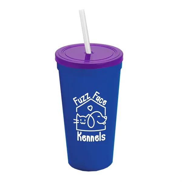 24 Oz. Stadium Cup With Straw And Lid... from ASI 40480 Koozie Group