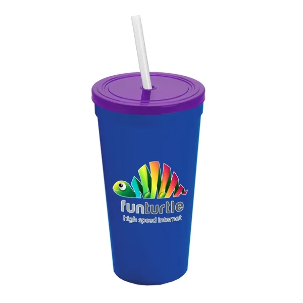 24 Oz. Stadium Cup With Straw And Lid... from ASI 40480 Koozie Group