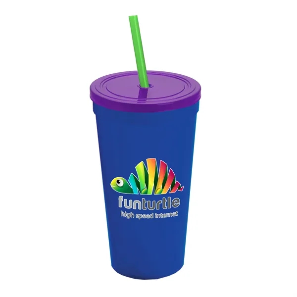 24 Oz. Stadium Cup With Straw And Lid... from ASI 40480 Koozie Group