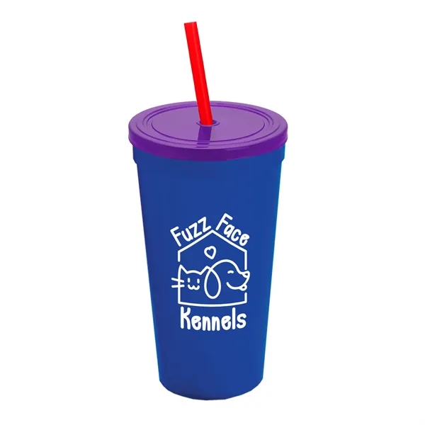24 Oz. Stadium Cup With Straw And Lid... from ASI 40480 Koozie Group