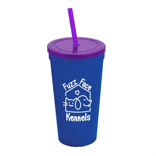 24 Oz. Stadium Cup With Straw And Lid... from ASI 40480 Koozie Group
