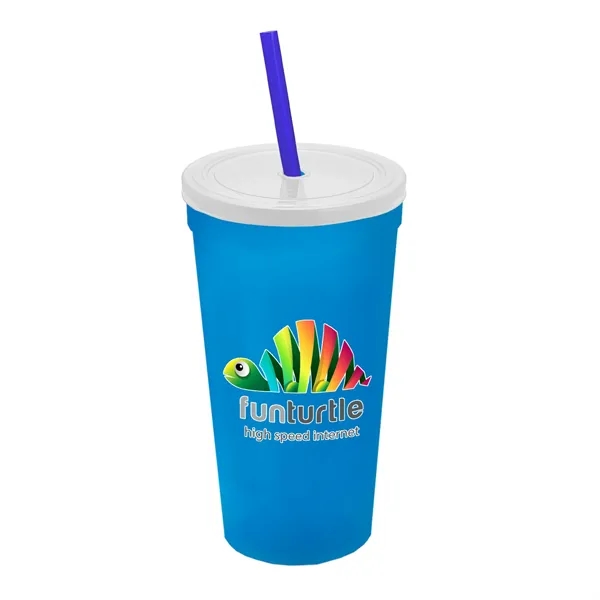 24 Oz. Stadium Cup With Straw And Lid... from ASI 40480 Koozie Group