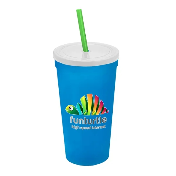 24 Oz. Stadium Cup With Straw And Lid... from ASI 40480 Koozie Group