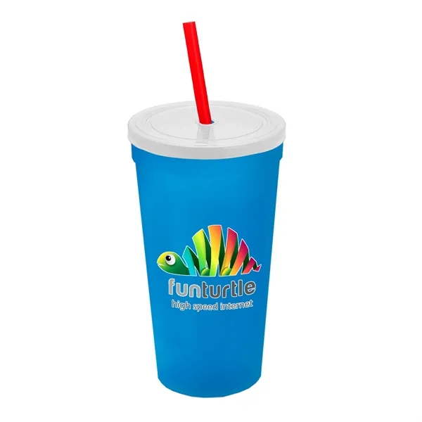 24 Oz. Stadium Cup With Straw And Lid... from ASI 40480 Koozie Group