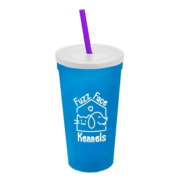 24 Oz. Stadium Cup With Straw And Lid... from ASI 40480 Koozie Group