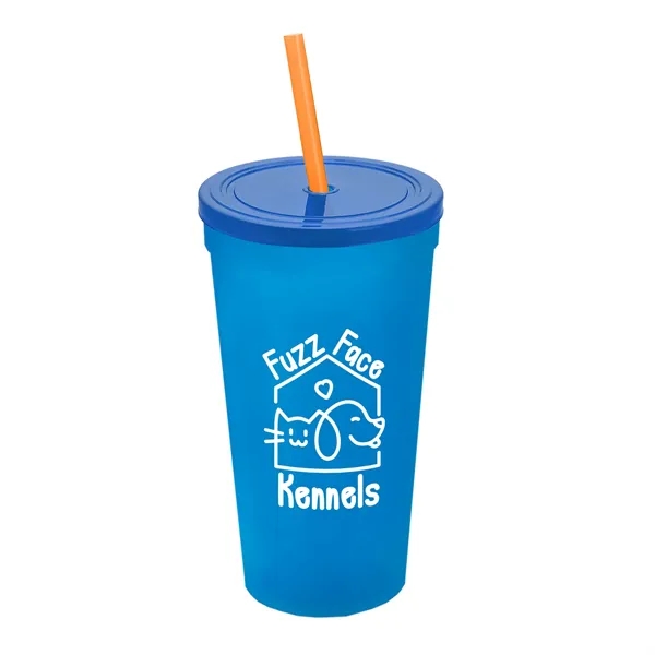 24 Oz. Stadium Cup With Straw And Lid... from ASI 40480 Koozie Group