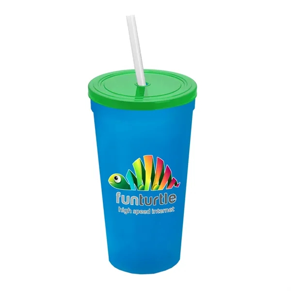 24 Oz. Stadium Cup With Straw And Lid... from ASI 40480 Koozie Group