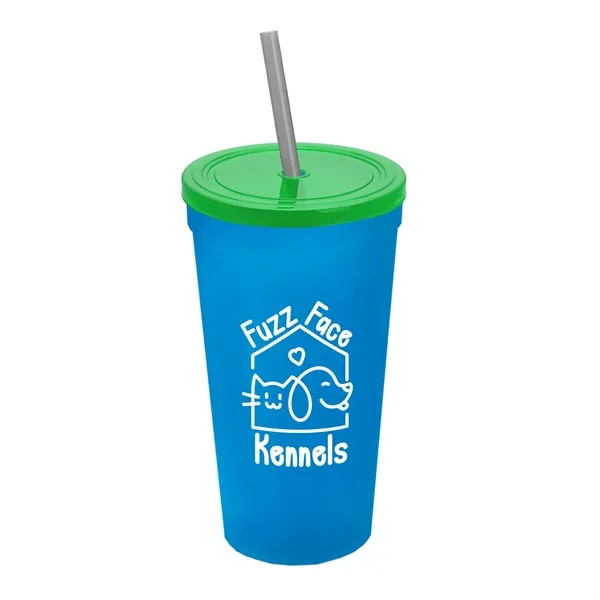 24 Oz. Stadium Cup With Straw And Lid... from ASI 40480 Koozie Group