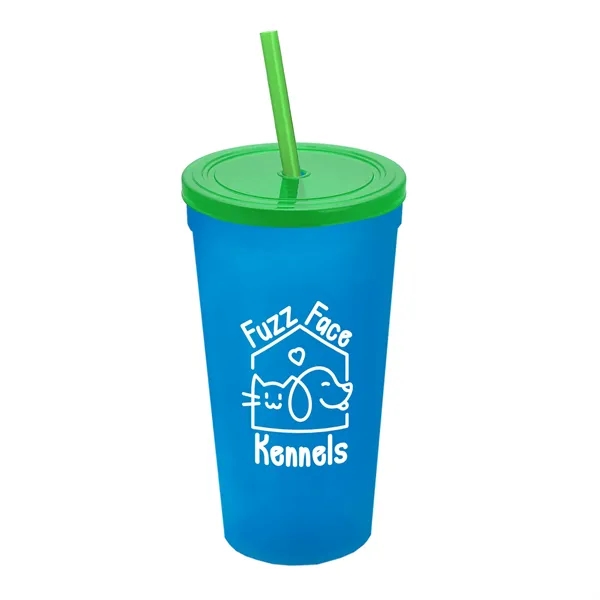 24 Oz. Stadium Cup With Straw And Lid... from ASI 40480 Koozie Group