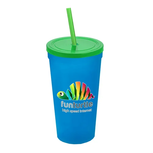 24 Oz. Stadium Cup With Straw And Lid... from ASI 40480 Koozie Group