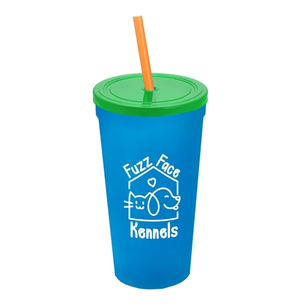 24 Oz. Stadium Cup With Straw And Lid... from ASI 40480 Koozie Group