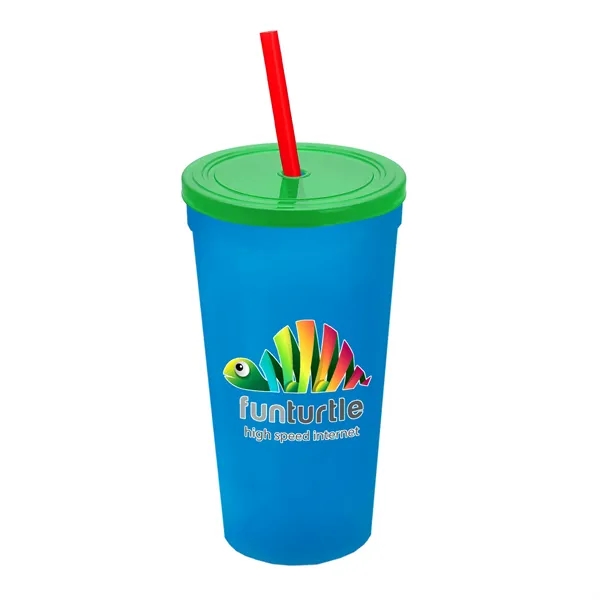 24 Oz. Stadium Cup With Straw And Lid... from ASI 40480 Koozie Group