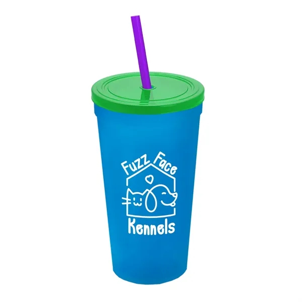 24 Oz. Stadium Cup With Straw And Lid... from ASI 40480 Koozie Group