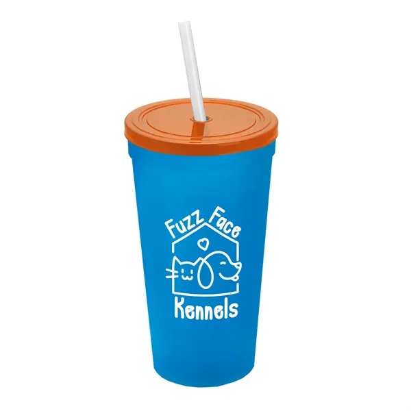 24 Oz. Stadium Cup With Straw And Lid... from ASI 40480 Koozie Group