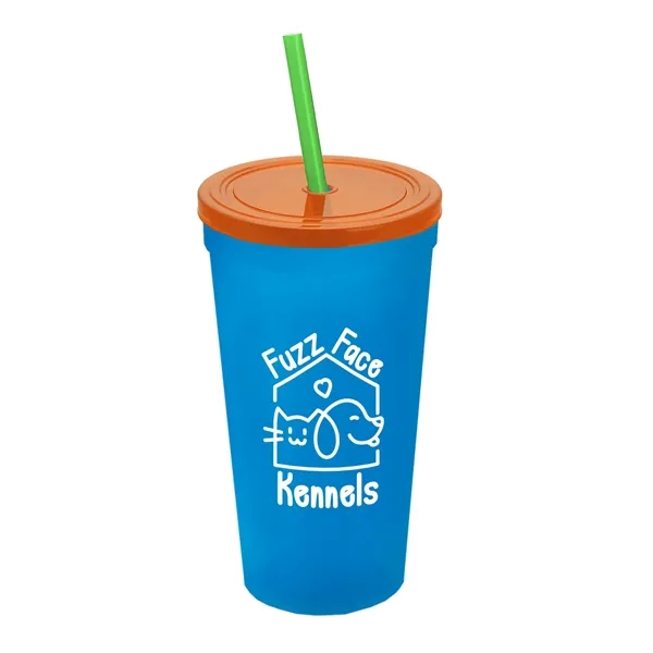 24 Oz. Stadium Cup With Straw And Lid... from ASI 40480 Koozie Group