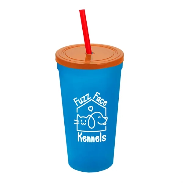 24 Oz. Stadium Cup With Straw And Lid... from ASI 40480 Koozie Group