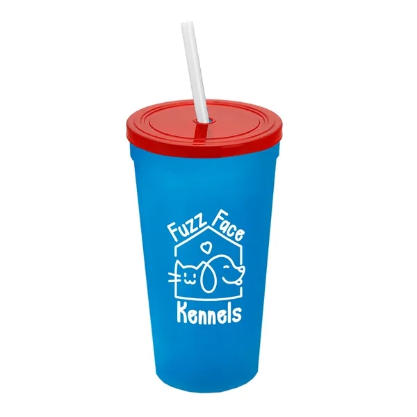 24 Oz. Stadium Cup With Straw And Lid... from ASI 40480 Koozie Group