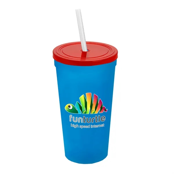 24 Oz. Stadium Cup With Straw And Lid... from ASI 40480 Koozie Group