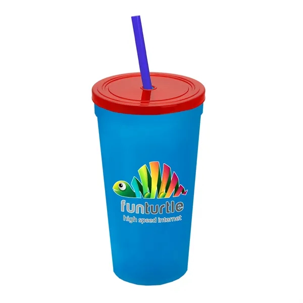 24 Oz. Stadium Cup With Straw And Lid... from ASI 40480 Koozie Group