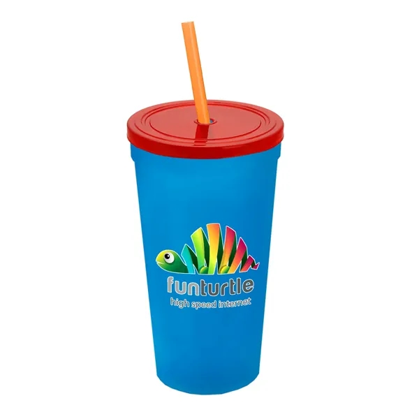 24 Oz. Stadium Cup With Straw And Lid... from ASI 40480 Koozie Group