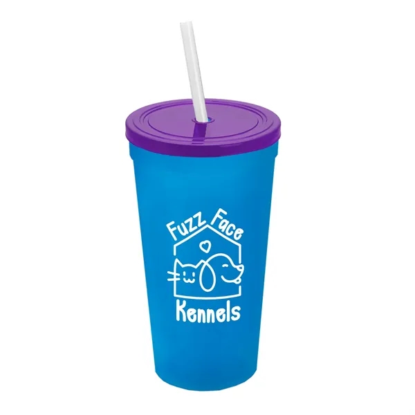 24 Oz. Stadium Cup With Straw And Lid... from ASI 40480 Koozie Group