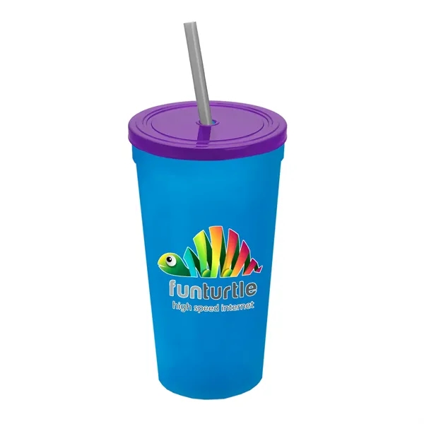 24 Oz. Stadium Cup With Straw And Lid... from ASI 40480 Koozie Group