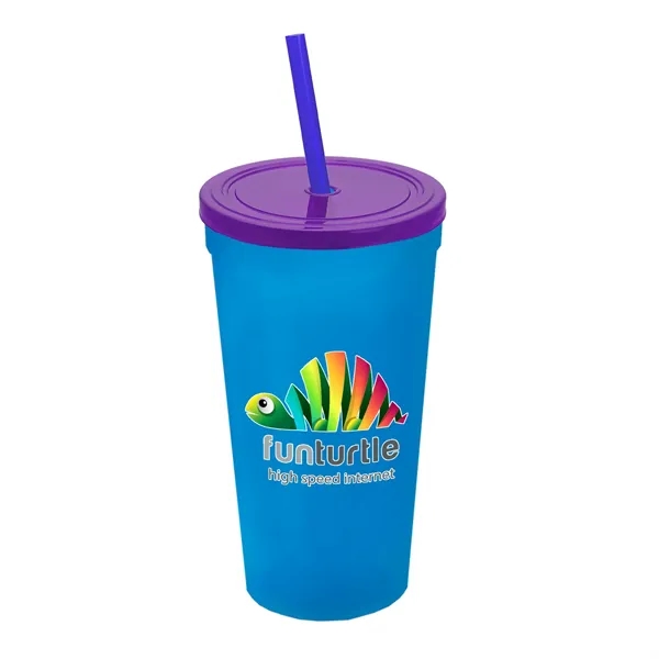 24 Oz. Stadium Cup With Straw And Lid... from ASI 40480 Koozie Group