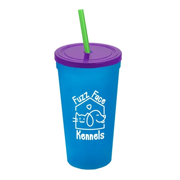 24 Oz. Stadium Cup With Straw And Lid... from ASI 40480 Koozie Group