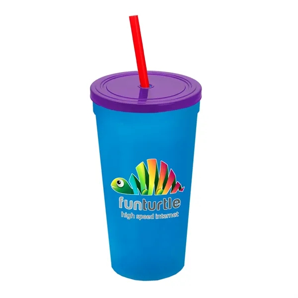 24 Oz. Stadium Cup With Straw And Lid... from ASI 40480 Koozie Group