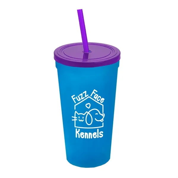24 Oz. Stadium Cup With Straw And Lid... from ASI 40480 Koozie Group