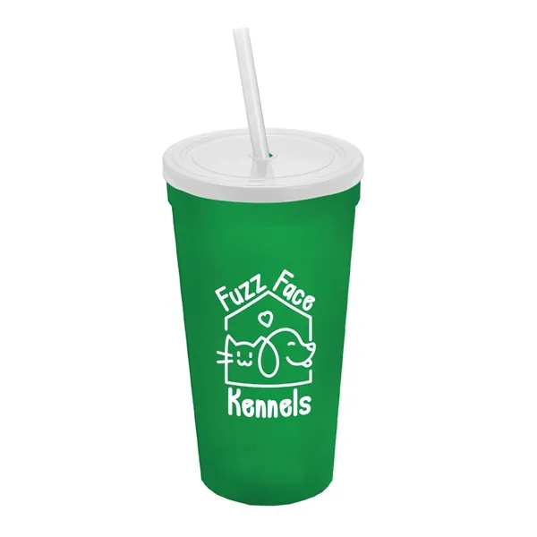 24 Oz. Stadium Cup With Straw And Lid... from ASI 40480 Koozie Group
