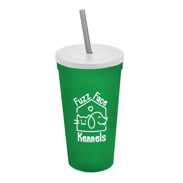24 Oz. Stadium Cup With Straw And Lid... from ASI 40480 Koozie Group