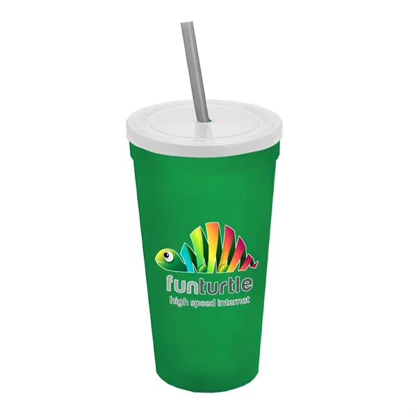 24 Oz. Stadium Cup With Straw And Lid... from ASI 40480 Koozie Group