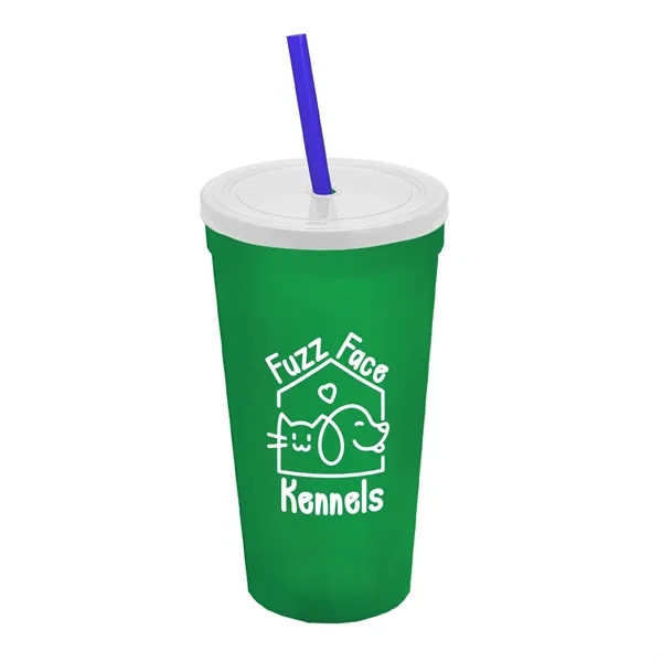 24 Oz. Stadium Cup With Straw And Lid... from ASI 40480 Koozie Group