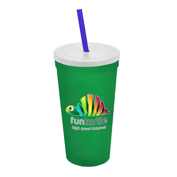 24 Oz. Stadium Cup With Straw And Lid... from ASI 40480 Koozie Group