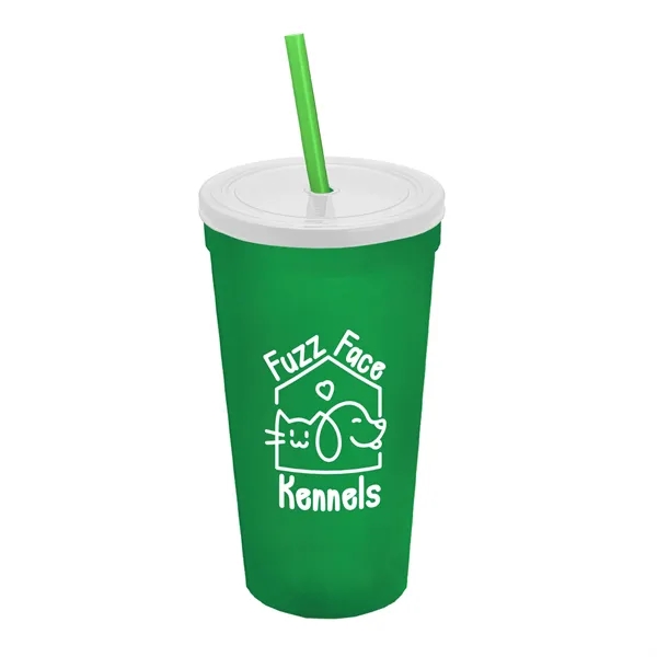 24 Oz. Stadium Cup With Straw And Lid... from ASI 40480 Koozie Group