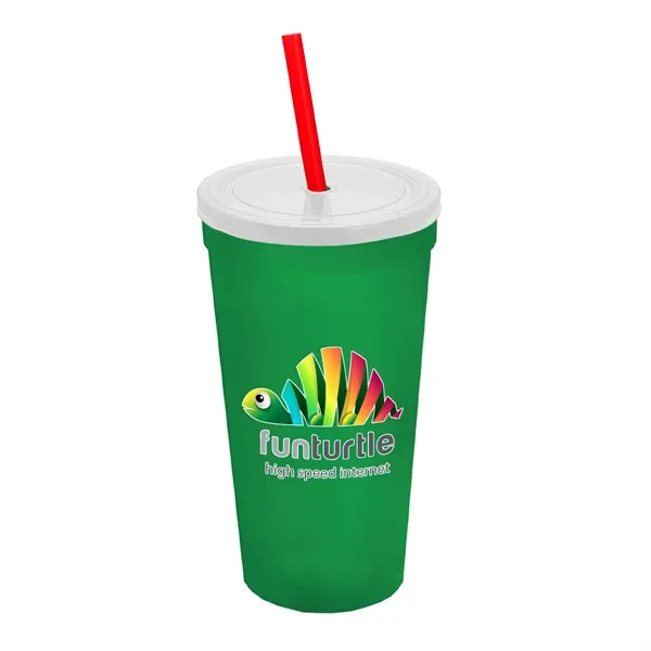 24 Oz. Stadium Cup With Straw And Lid... from ASI 40480 Koozie Group