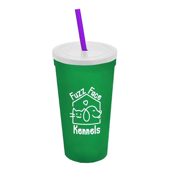 24 Oz. Stadium Cup With Straw And Lid... from ASI 40480 Koozie Group