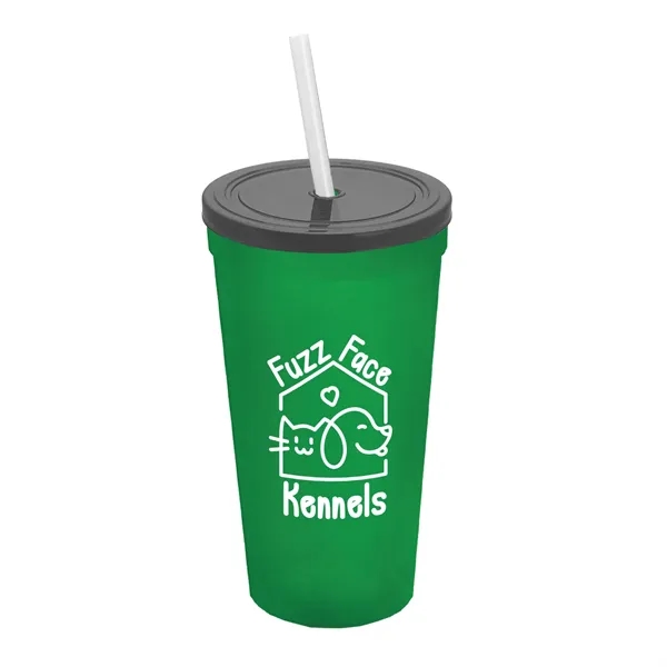 24 Oz. Stadium Cup With Straw And Lid... from ASI 40480 Koozie Group