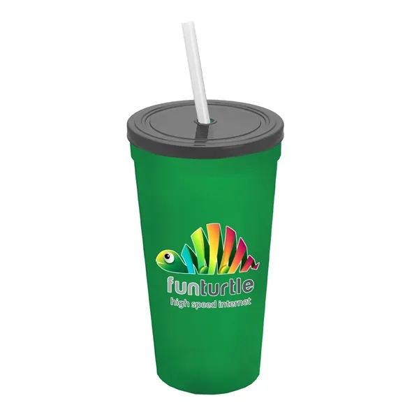24 Oz. Stadium Cup With Straw And Lid... from ASI 40480 Koozie Group